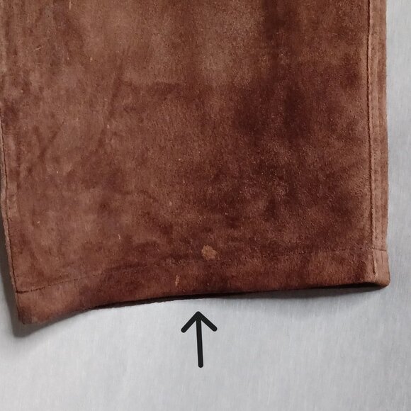 Margaret Godfrey Leather Pants Womens 14 Brown Straight Leg Lined Biker Rocker - Picture 7 of 11